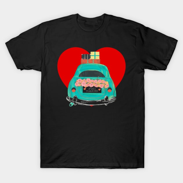 Just Married T-Shirt by ShubShaank